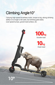 สกู๊ตเตอร์ไฟฟ้าแบตเตอรี่ถอดได้ HX X6, ระบบพับได้ 4 ขั้นตอน, ความเร็ว 25 กม./ชม., ระบบเสียงบลูทูธ - Product Image 4