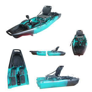 9.5FT profesyonel tek oturmak üst 2 parça bölüm VK modüler balıkçılık pedalı sürücü tekne şişme Lldpe plastik Vicking Touring - Product Image 3