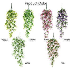 Venta al por mayor de plantas verdes artificiales de plástico variedad de ratán montado en la pared para Daisy Home Party decoración de pared ratán montado en la pared - Product Image 2