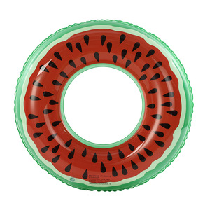 Flotador Inflable de Sandía para Piscina, Anillo de Natación de PVC para Niños, Diseño de Fruta Redondo Engrosado Antideslizante - Product Image 1
