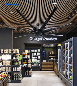 100インチ大型ベンチラドールデテコ工業用スタイル8 ABSブレードDCリモートコントロールライト付きビッグ8フィートシーリングファン - Product Image 2