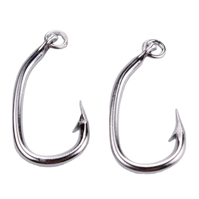 High Quality High Tensile Stainless Steel Tuna Hooks for Snapper & Shark Saltwater Trolling Fishing
