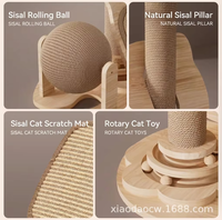 Griffoir pour chat en bois de sisal écologique de luxe, structure d'escalade et lit tout-en-un, résistant à l'usure, sans écaillage, utilisation en intérieur, 5 kg, haute qualité