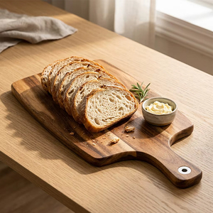 Tabla de Cortar de Madera de Acacia de Primera Calidad con Mango Largo, Tabla <span class=keywords><strong>para</strong></span> Cortar en la Cocina, Tabla <span class=keywords><strong>para</strong></span> Charcutería <span class=keywords><strong>y</strong></span> Quesos - Product Image 1