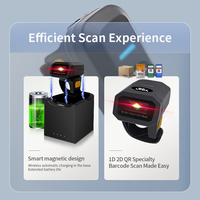 Escáner de anillo de dedo JR Z38 1D con base de carga y escáner inalámbrico de alta velocidad de escaneo codigo barras Bluetooth