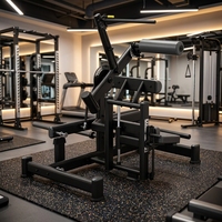 Appareil de musculation des fessiers à charge par plaques, robuste en acier, pliable et réglable, de qualité professionnelle, pour la musculation en salle de sport