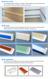 Pannelli protettivi per parete in PVC di grado ospedaliero Unitech protezioni angolari in <span class=keywords><strong>alluminio</strong></span> anticollisione per la protezione delle pareti - Product Image 6