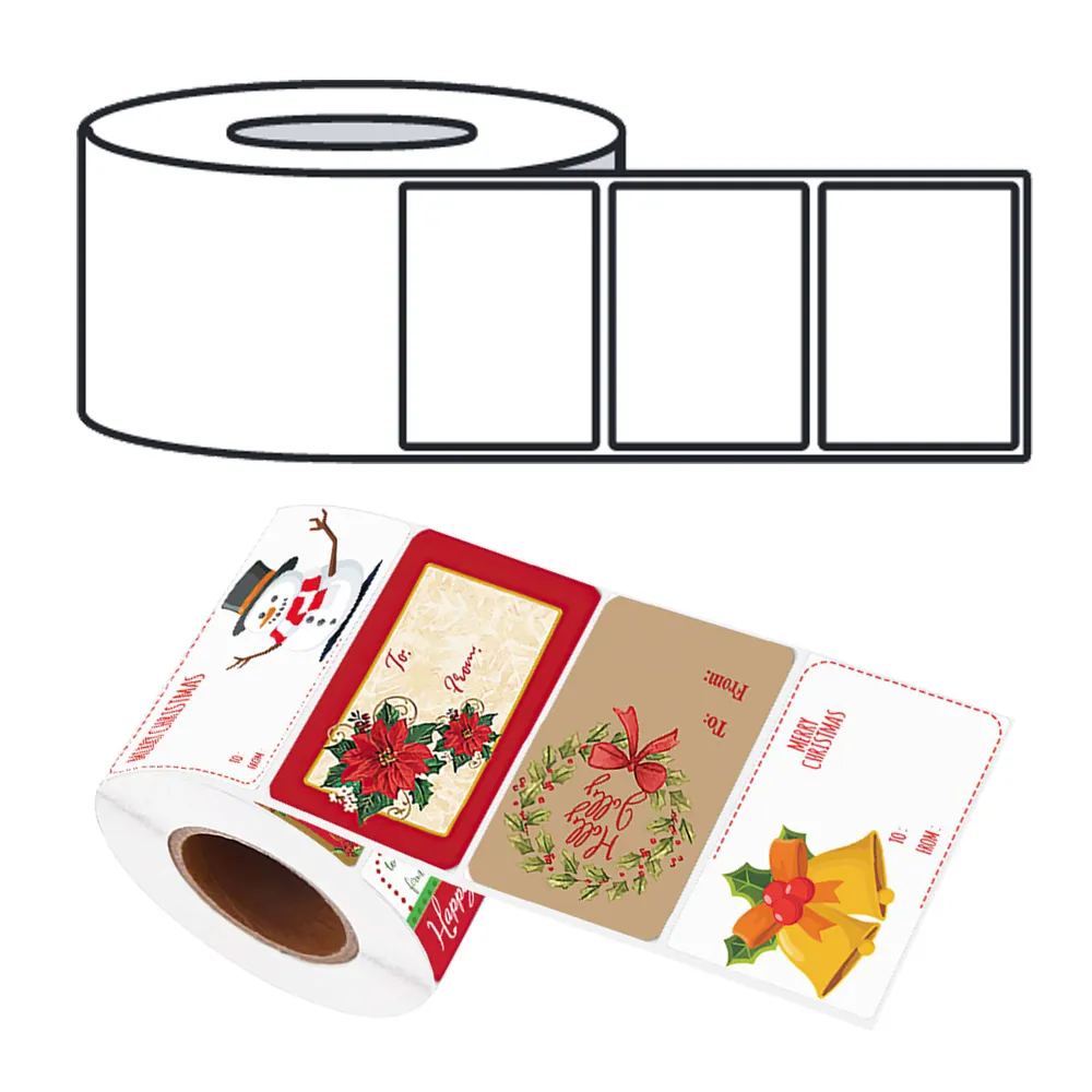Labellet customised white christmas cup reusable labels vinyl sticker roll label