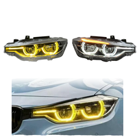 Phare avant de style pour BMW Série 3 F30 F35 2013-2018, avec feux de jour jaunes et blancs commutables
