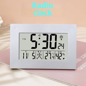 Smart LCD Display digitale ABS materiale orologio da parete giapponese Radio tedesca regolazione automatica del <span class=keywords><strong>tempo</strong></span> soggiorno elettronico - Product Image 5
