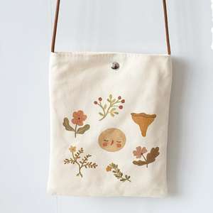 Ensemble de petits sacs à bandoulière en toile multi-motifs - <span class=keywords><strong>Mini</strong></span> sac à main mignon à imprimé de dessin animé/fleur pour enfants/femmes - Product Image 3