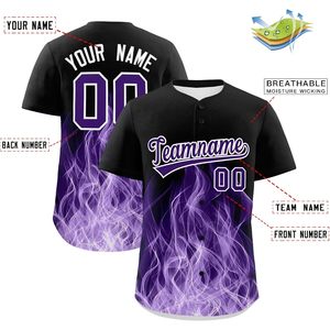 Camiseta de béisbol personalizada para hombre, uniforme con botones, manga corta, absorbe la humedad, nombre del equipo sublimado 00 - Product Image 3