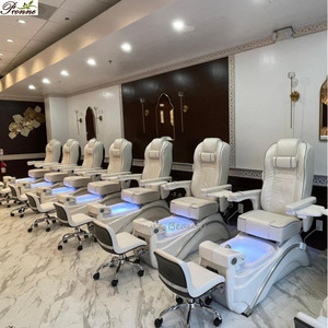 Moderno lujo bonito spa equipo azul cuadrado pedicura fregadero Mystique Pedicura Spa silla masaje de pies - Product Image 5