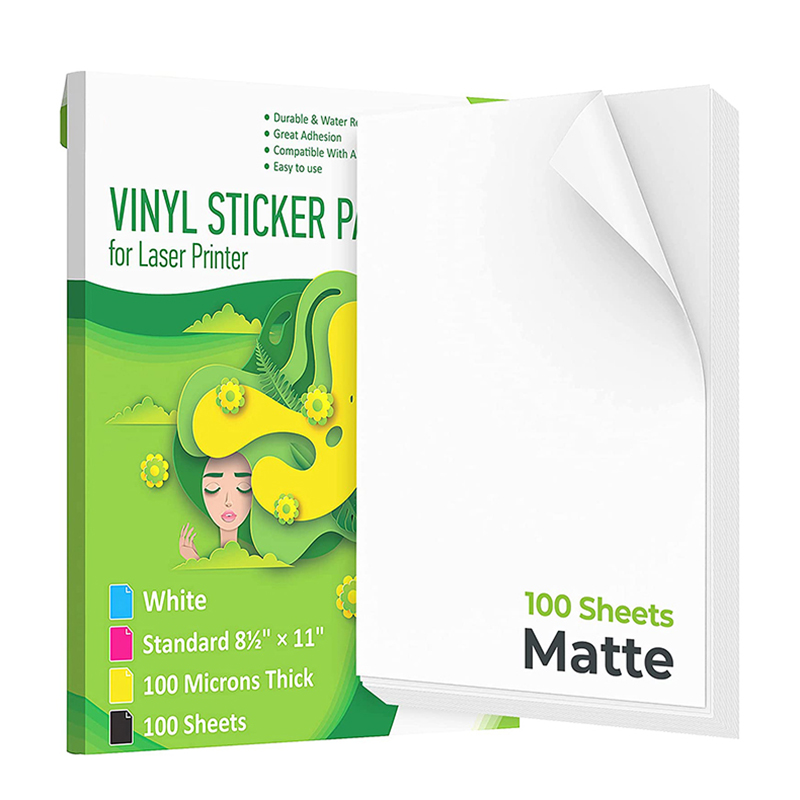 Custom Packaging Design Vinyl Photo Sticker Paper Inkjet Printable Waterproof Premium Matte Sticker Paper