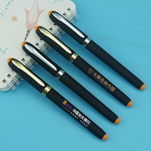 Custom Logo Ballpoint <b>Pen</b> 145mm Metal Hook Plastic Body Gold Silver <b>Refill</b> Business Office Promotion <b>Pen</b> - Product Image 1