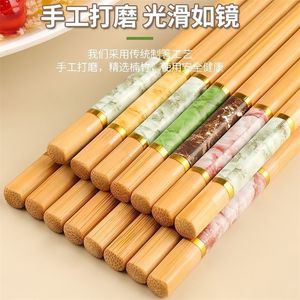 Palillos de Bambú Moso con Patrón de Mármol, Antideslizantes, Naturales, Reutilizables, Utensilios para el Hogar - Product Image 5