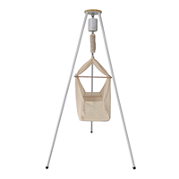 Berceau Balancelle Électrique Pliable en Métal pour Bébé avec Support, Filet Respirant, Minuteur de Vitesse, Alimentation USB, Balançoire Intérieure/Extérieure