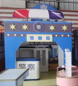 Leber Soft Toddle Park Équipement d'intérieur Mini ville de jeu de rôle interactive en bois, poste de police, 1 an - Product Image 2