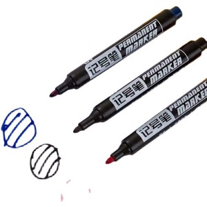 Marqueur permanent à pointe plate de 30 mm, encre noire imperméable pour utilisation logistique sur papier - Product Image 1