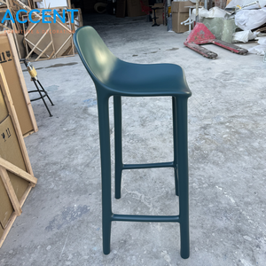 Sgabello da Bar in FRP Monoblocco, Poggiapiedi Cromato Staccabile, Sedia da Bar Moderna per Spazi Commerciali e Residenziali - Product Image 2