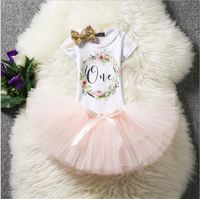 Grenouillère pour bébé fille 1er anniversaire Body Tutu Jupe Ensemble Vêtements pour bébé fille nouveau-né Robe d'un an