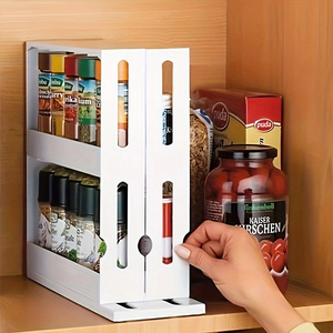 Organizador de Especias Zenidoo H-529 de Precisión, Estante de Almacenamiento Giratorio Multifuncional de 2 Niveles para Armarios de Cocina - Product Image 4