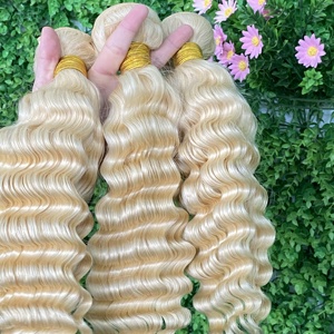 Prezzo all'ingrosso, Offerta imperdibile: Fasci di capelli vergini 613 Bioned, Onda Profonda, Cuticole Allineate, Trame di capelli umani vergini grezzi - Product Image 2