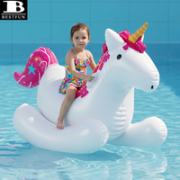 Bouée gonflable licorne robuste pour piscine, transat aquatique gonflable fantaisie, jouet flottant pour enfants et adultes, idéal pour le lac