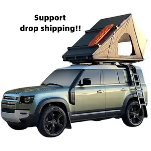 Camping Waterproof Triangular Tent Box Rooftop Aluminum Hard Shell Car Roof Top Tent With Roof Rack