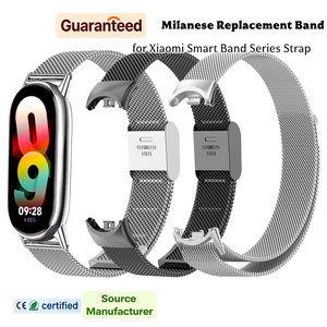Bracelet en maille milanaise métallique respirant en acier inoxydable réglable pour <span class=keywords><strong>Xiaomi</strong></span> <span class=keywords><strong>Mi</strong></span> <span class=keywords><strong>Band</strong></span> 10 - Product Image 1