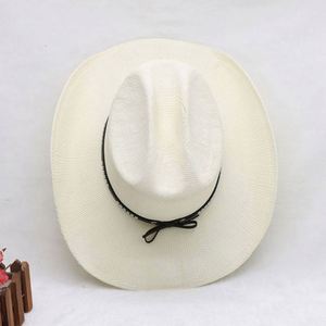 Sun Protection Sombreros Paper Beach <b>Hat</b> Wholesale Wide Brim Western Style <b>Straw</b> Cowboy <b>Hats</b> for Men Adult - Product Image 2