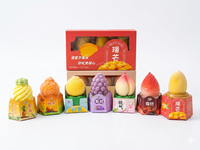 Boîte de crème glacée fruitée certifiée Halal OEM, pêche, mangue, citron, chocolat, pour la vente en gros