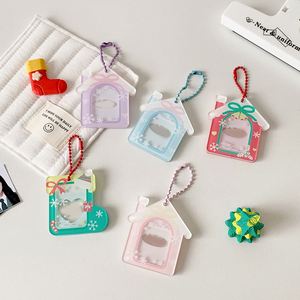 Porte-clés personnalisé en acrylique avec impression, breloque amovible en acrylique, étuis pour cartes photo KPOP et dessins animés - Product Image 1