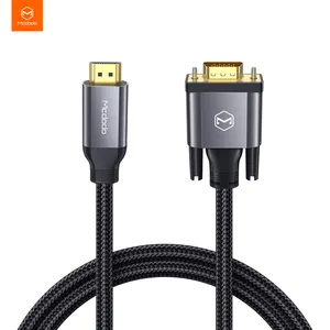 Golden Plating Female To Female 6Ft Convertidor De Vag A Hd mi Vga Adaptor High Clear Screen HDMI To Vga Converter