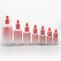 Flacon compte-gouttes en verre rose de luxe 20ml 30ml, emballage cosmétique rechargeable pour soins de la peau, flacon vide pour sérum avec compte-gouttes en verre