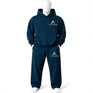 Plus Size Custom Logo Men's Customizable Acid Wash Rhinestone <b>Jogger</b> Set Heavyweight 100% Cotton <b>Oversized</b> Tracksuit - Product Image 1
