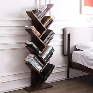 Wholesale Office Wood bookshelf Kid Portable Tree Book Shelf Storage Bookcase Wooden Shelf Storage Holders Racks