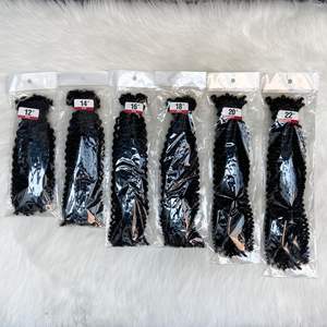 Extensions <span class=keywords><strong>de</strong></span> cheveux afro bouclés crépus en vrac, micro-tresses, 12-22 pouces, 50g, HH Jerry Coil, <span class=keywords><strong>coiffure</strong></span> bohème bob, Remy, trame unique, cheveux humains - Product Image 6