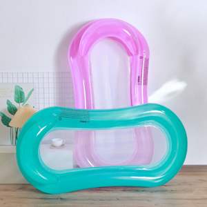 Lit flottant gonflable Xiaolu avec filet pour adultes, chaise longue flottante pour la plage et la piscine - Product Image 1