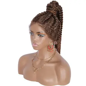 Perruque en dentelle tressée pour femmes noires, perruque avec cheveux humains, tissage Transparent, Style Bob, courte taille, en 136, meilleur prix