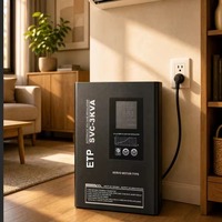 Régulateur de tension automatique monophasé ETP SVC-3KVA AC, stabilisateur mural avec affichage numérique LED, 100V-250V, haute performance