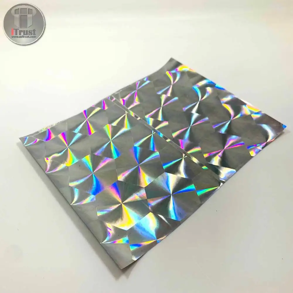 Transparent 3D hologram film foil