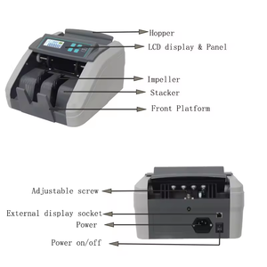 Compteur de billets multi-devises pour USD <span class=keywords><strong>EUR</strong></span> <span class=keywords><strong>CAD</strong></span> avec détecteur de faux billets UV MG, écran LCD, machine à compter les billets - Product Image 6