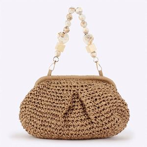 Bolso de Paja Hecho a Mano para Mujer, Estilo 2025, Personalizado, para Vacaciones en la Playa, Uso Diario - Product Image 1