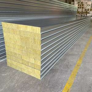 Nuevo <span class=keywords><strong>tipo</strong></span> de aislamiento moderno para techo de pared sándwich de lana de roca decoración de Hotel de construcción variedad de Metal duradero espuma EPS PU aluminio PIR - Product Image 6