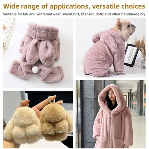 Bán Buôn 100% <span class=keywords><strong>Polyester</strong></span> Lông Cừu Vải Trọng Lượng Trung Bình Chống Thuốc PE Tráng Nhỏ Thỏ Lông Thú Sang Trọng Áo Khăn Chất Liệu Giả - Product Image 3