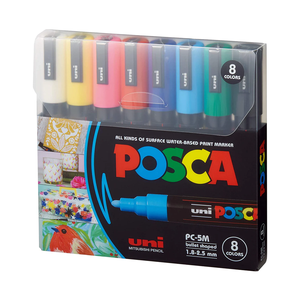 Pennarelli acrilici <span class=keywords><strong>Posca</strong></span> PC 5M, set di pennarelli a vernice acrilica, pennarelli <span class=keywords><strong>Posca</strong></span> per forniture artistiche, pennarelli per tessuti, pennarelli artistici - Product Image 1