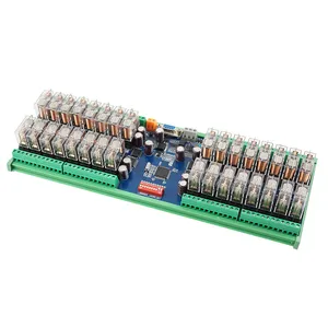 Huaqingjun 32-Channel RS485 232 Communication Relay Module Modbus RTU DC12V/24V Relay Output Module for ETC Induction