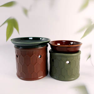 Brûleur d'encens à huile essentielle en céramique chauffante à bougie multicolore utilisé pour le parfum quotidien dans la salle de yoga SPA dispositif de fusion de cire - Product Image 1