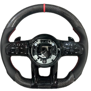 Volant Modifié SOON TODA en Fibre de Carbone Noir avec Étiquette Rouge pour Mercedes Benz C GLC E S CLS AMG Volant Benz 809 AMG - Product Image 1